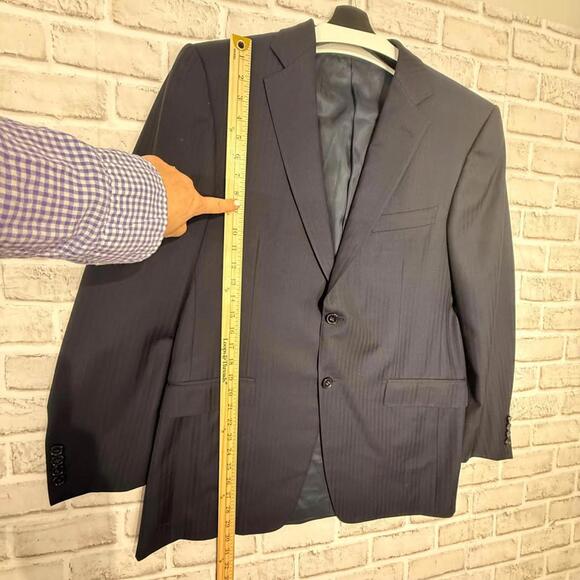 Ermenegildo Zegna 100% Wool Blazer Navy Men's 52R - Picture 5 of 6